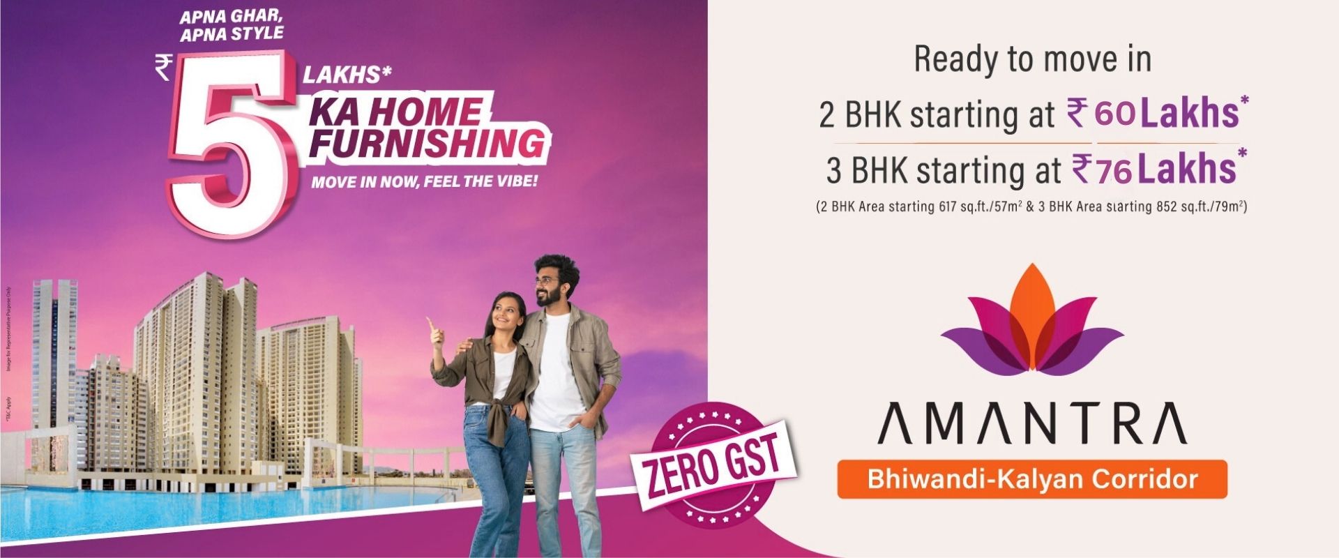 3 bhk ready possession flats for sale